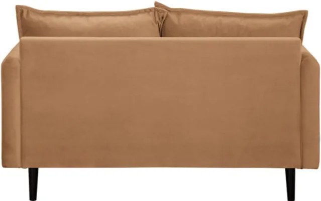 Divano marrone con rivestimento in velluto 138 cm Juli – Ropez