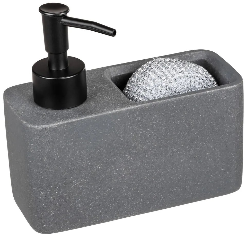 Dispenser di sapone grigio in poliresina 0,15 l Woya - Wenko