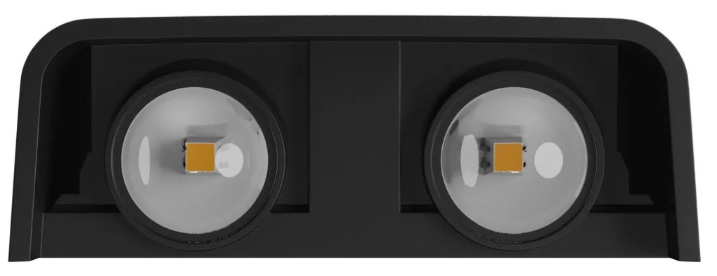 Applique da Parete Quadrata Bidirezionale 4W CCT IP54 Nera Colore Bianco Variabile CCT