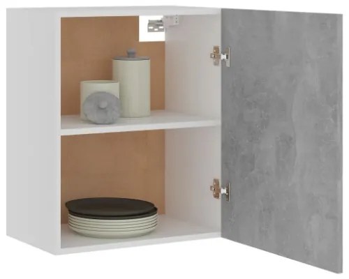 Armadi Sospesi 2 pz Grigo Cemento 50x31x60 cm in Truciolato