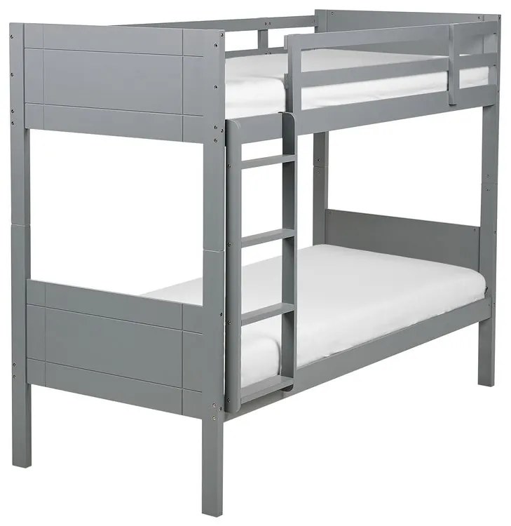 Letto a castello legno grigio 90 x 200 cm MAULDE Beliani