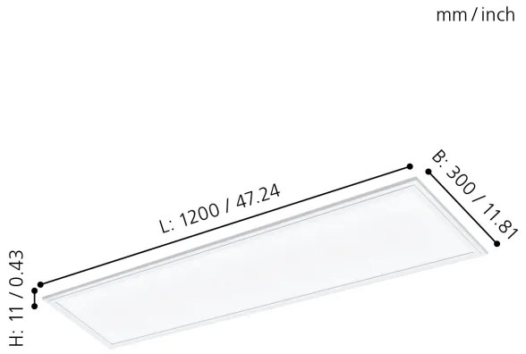 Eglo 96151 - Pannello LED da soffitto SALOBRENA LED/40W/230V
