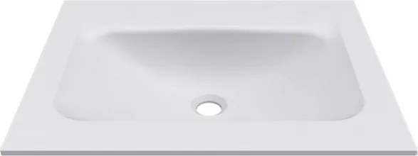 Lavabo da incasso per mobili 60,5 cm in keratek bianco opaco | KK-6005BEL - KAMALU