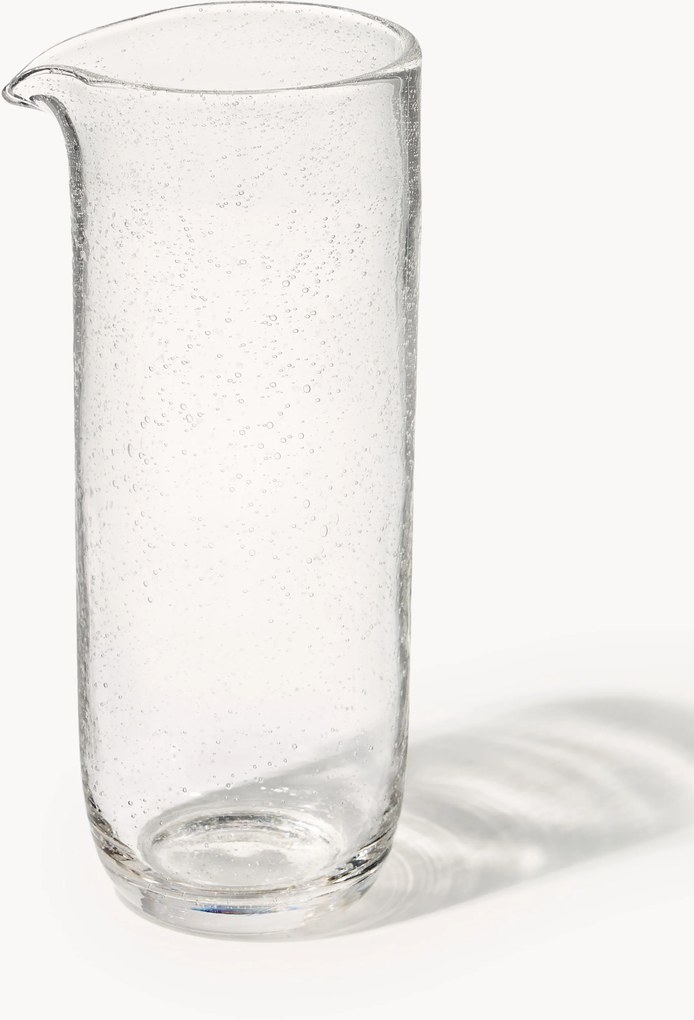 Caraffa in vetro soffiato con bolle d'aria Hippolyte, 840 ml