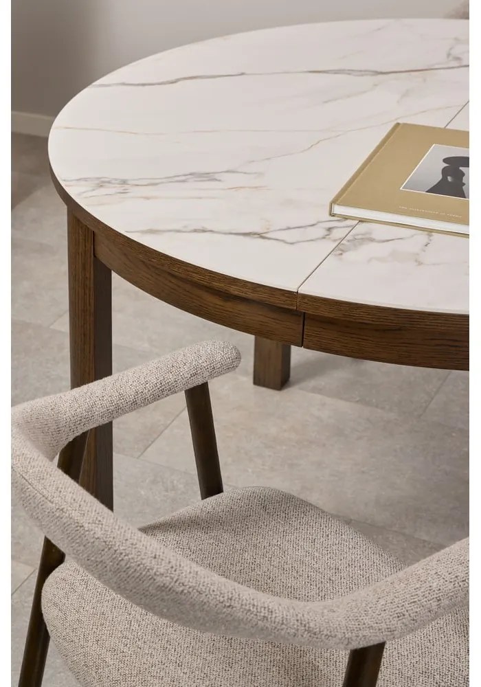 Tavolo da pranzo rotondo con piano in ceramica allungabile ø 120 cm Southampton – Actona