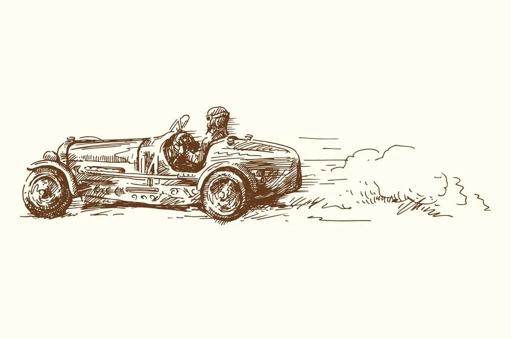 Carta da parati – Auto da corsa retrò