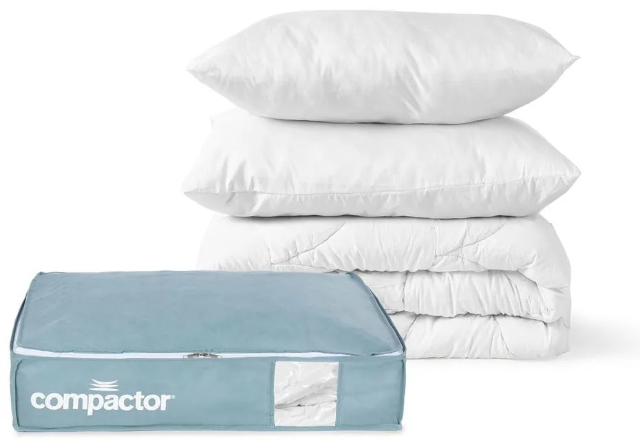 Set di organizer per sottoletto sottovuoto in plastica 3 pz 65x45x15,5 cm Blue Edition - Compactor