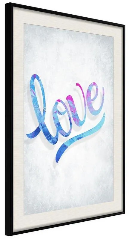 Poster  Love I  Cornice Quadri Cornice nera con pass-partout, Larghezza x Altezza Home decor 20x30