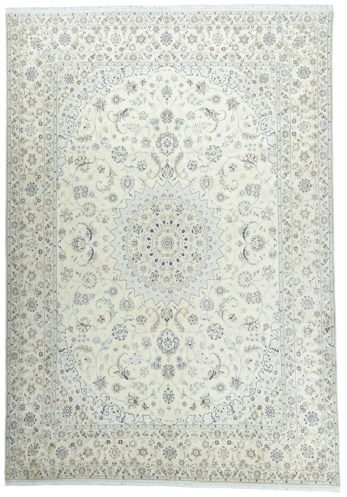 Nain Tappeto persiano 420x290 Beige (Iran) Annodato A Mano