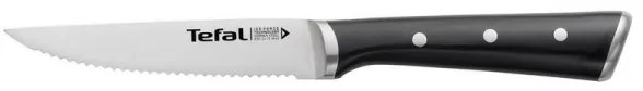 Tefal - Set da 4 coltelli da bistecca in acciaio inox ICE FORCE 11 cm cromo/nero