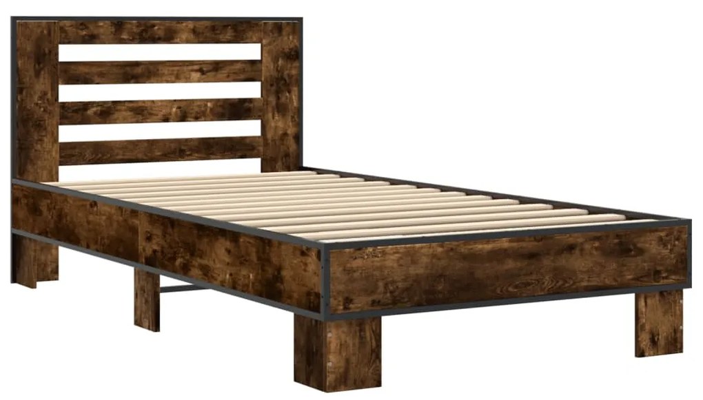 Giroletto rovere fumo 90x190 cm in legno multistrato e metallo
