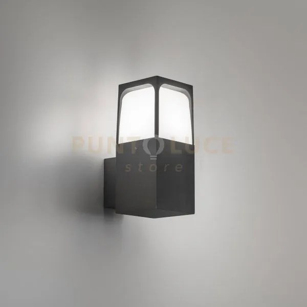 Ges2030- applique alluminio colore antracite 1 luce attacco e27 ip44