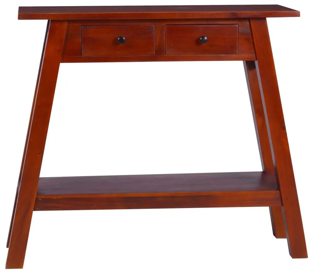 Tavolo Consolle Classico Marrone 90x30x75 Cm Massello Di Mogano /