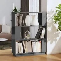 Libreria/Divisorio Grigio 80x25x101 cm Legno Massello di Pino cod 8707