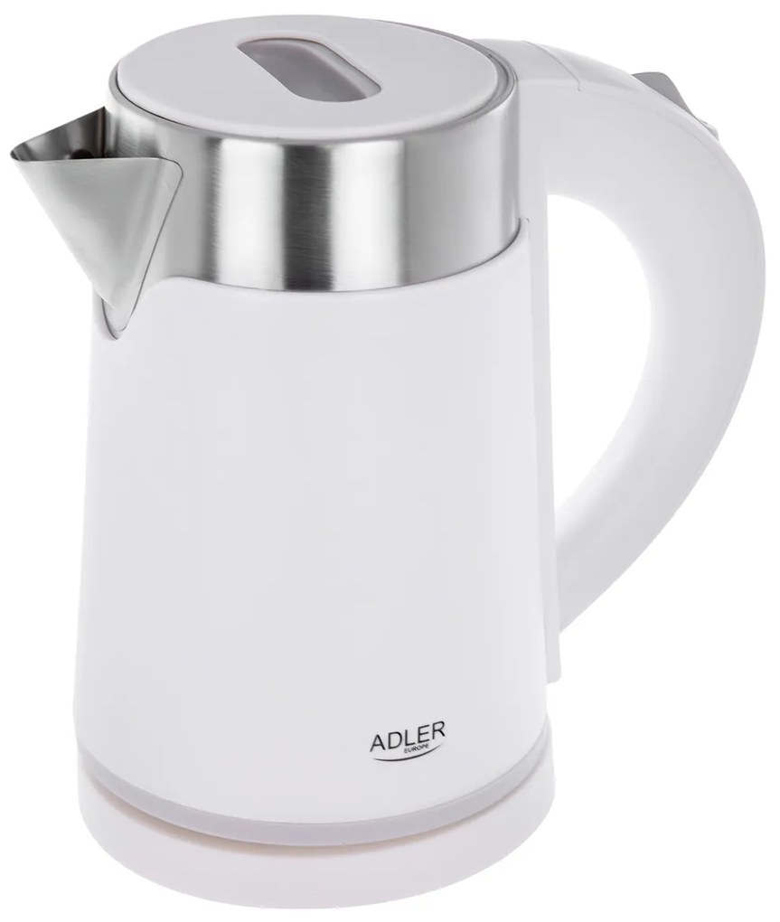 Bollitore elettrico 0,6 L bianco acciaio inox