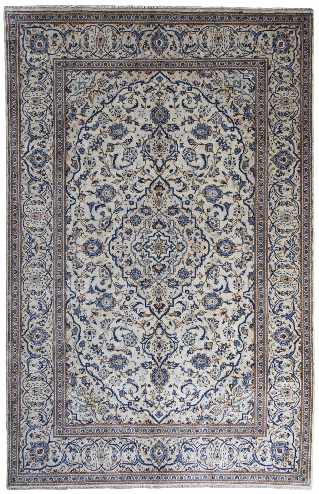 Kashan Tappeto persiano 310 x 200 Beige (Iran) Annodato A Mano