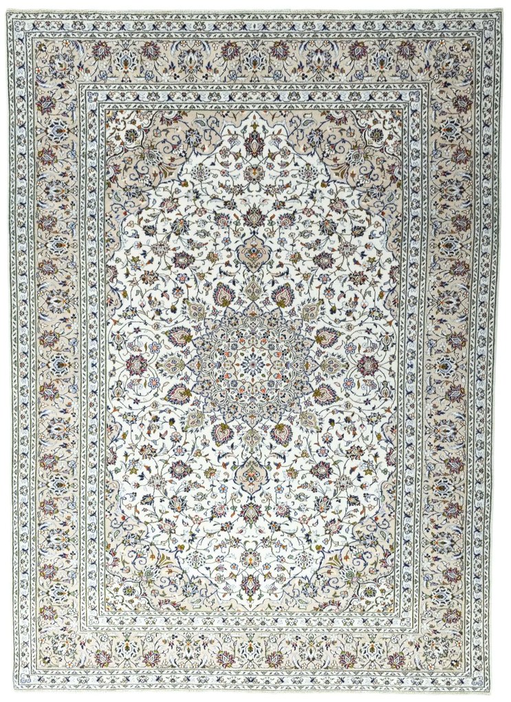 Kashan Tappeto persiano 340 x 250 Beige (Iran) Annodato A Mano