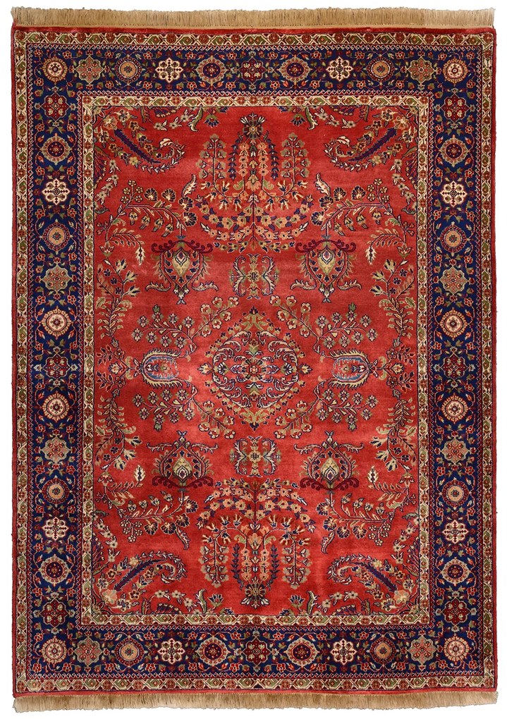Sarouk Tappeto orientale 180 x 240 Rosso (Indian) Annodato A Mano