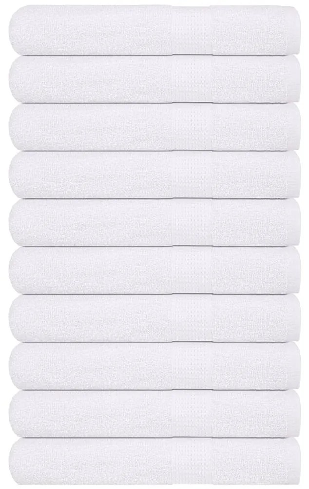 Asciugamani 10 Pz Bianchi 100x200 Cm 360 G/m² 100% Cotone /