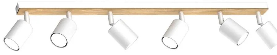 Faretto TULON 6xGU10/8W/230V bianco/quercia