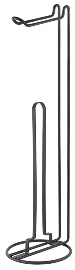 Porta carta igienica nero con supporto Origin - Metaltex