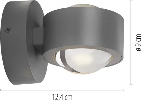 Schöner Wohnen 19331-21 - Lampada da parete LED CHIA 2xLED/2W/230V antracite