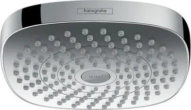 Soffione doccia HANSGROHE Croma Select E in ottone cromo L 18.7 x H 8.5 x P 8.5 cm anticalcare 2 getti