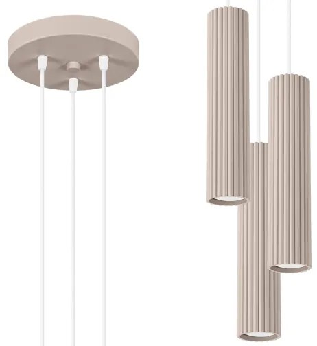 Brilagi - Lampadario a sospensione con filo CRESTO 3xGU10/10W/230V taupe