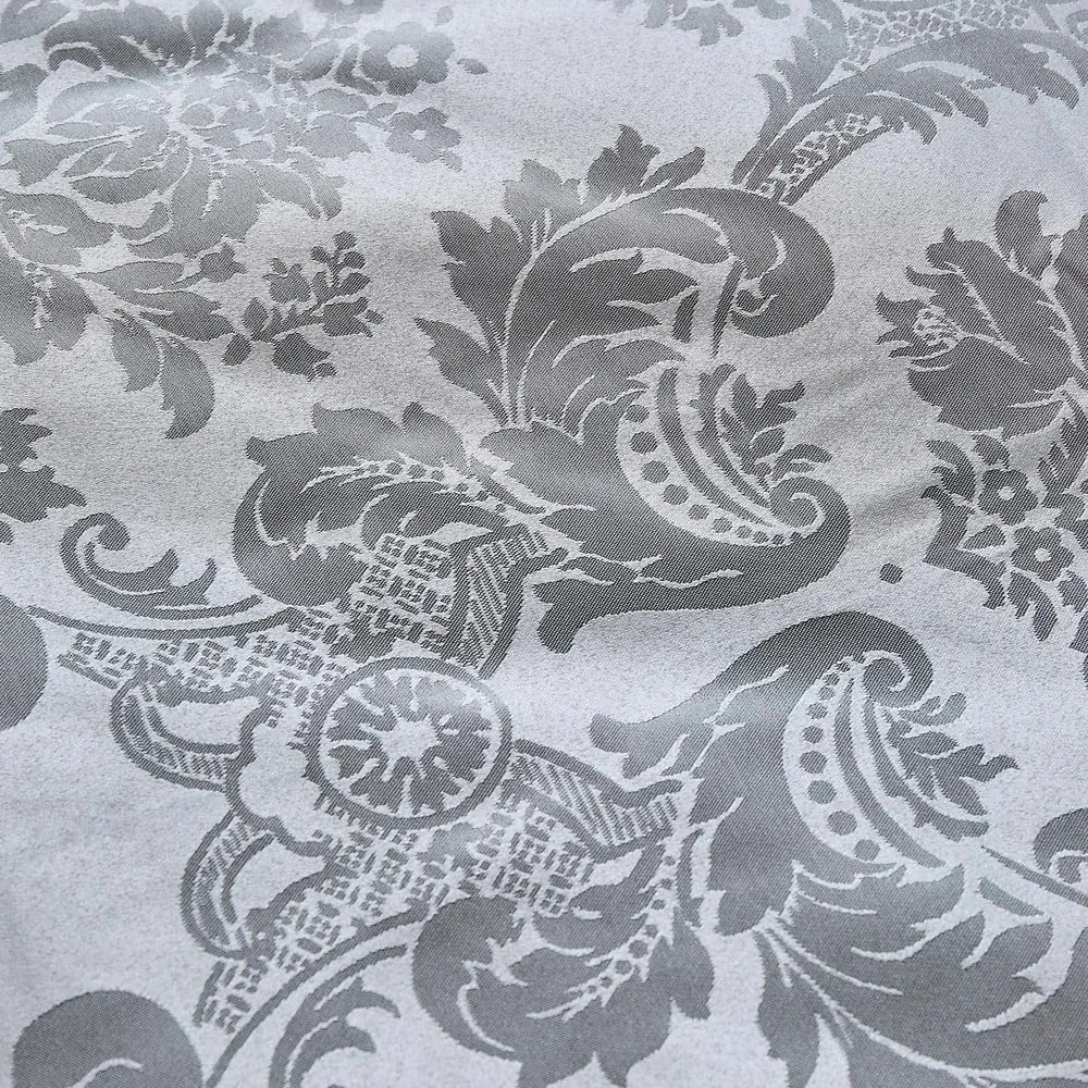 Set copripiumino e federa grigio in tessuto damascato per letto matrimoniale e per letto esteso 230x220 cm Damask Jacquard – Catherine Lansfield