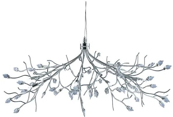 Astbury 8lt pendant - metallo cromato e vetro acidato