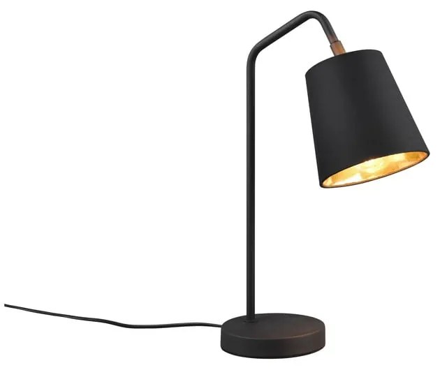 Lampada da tavolo nera con paralume in tessuto (altezza 45 cm) Buddy - Trio