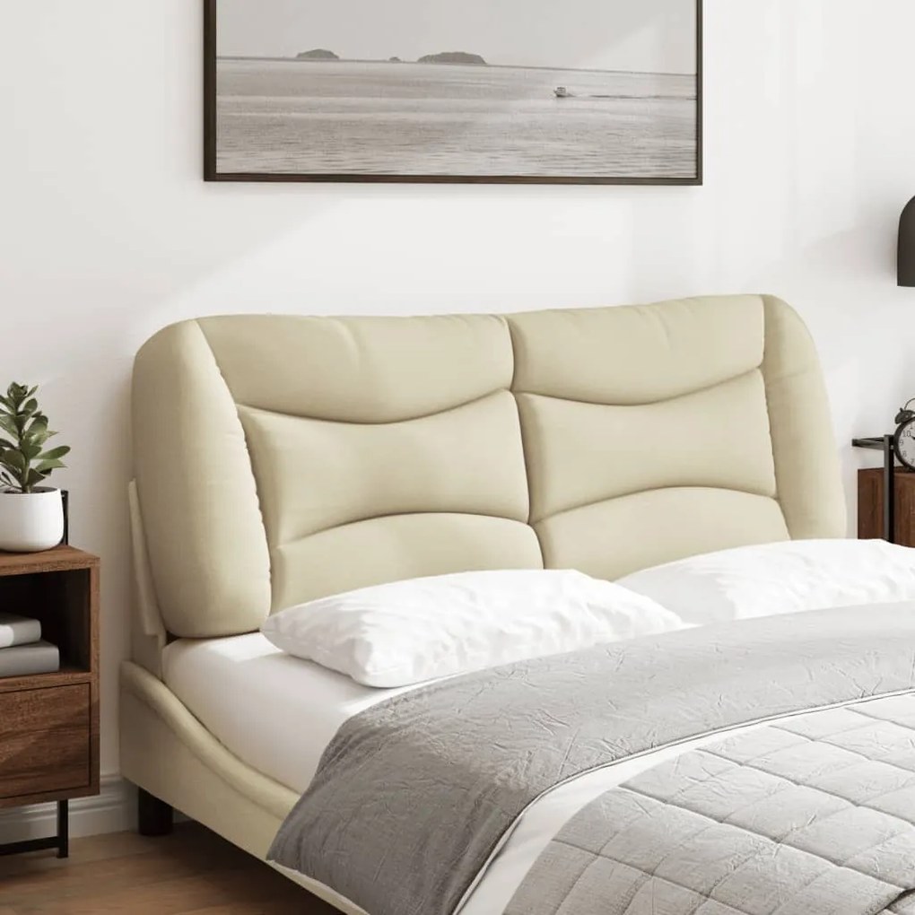 Cuscino testiera crema 120 cm in tessuto
