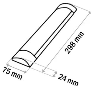 Lampada LED sottopensile QTEC LED/9W/230V 30 cm nero