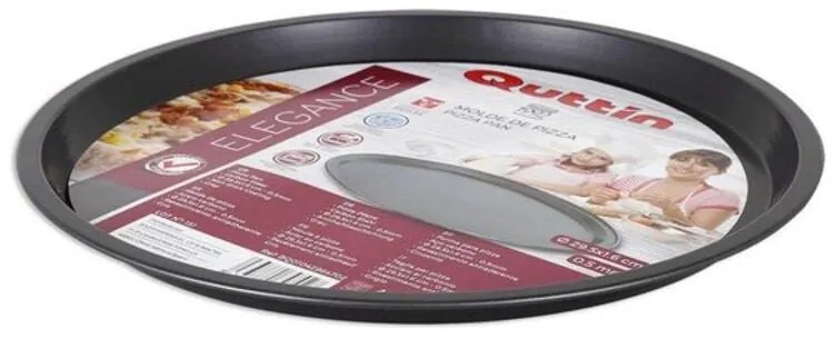 Piatto per Pizza Quttin Acciaio al Carbonio Nero Grigio Acciaio al carbonio - Ø 29,5 x 1,6 cm