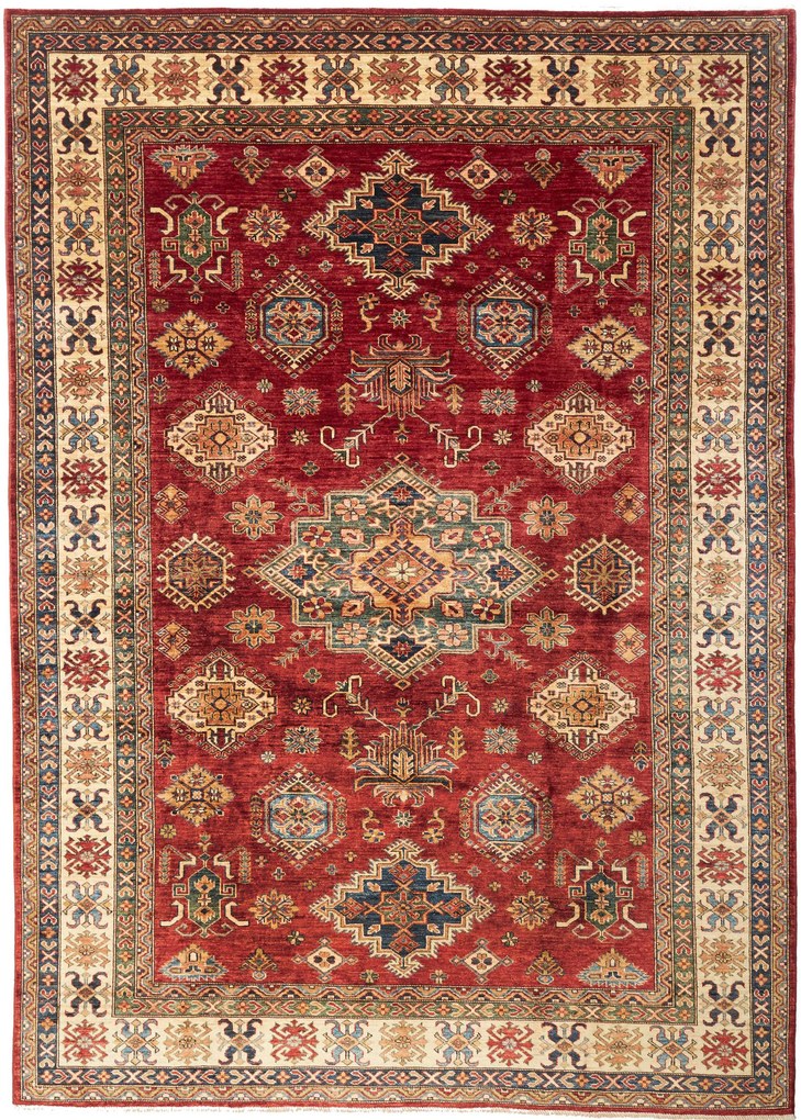 Kazak Tappeto 210 x 290 Rosa (Pakistan) Annodato A Mano
