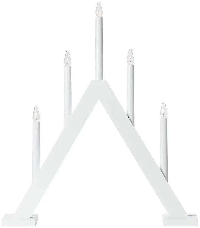 Markslöjd 706222 - Candelabro natalizio ARIELE 5xE10/3W/230V pino/bianco