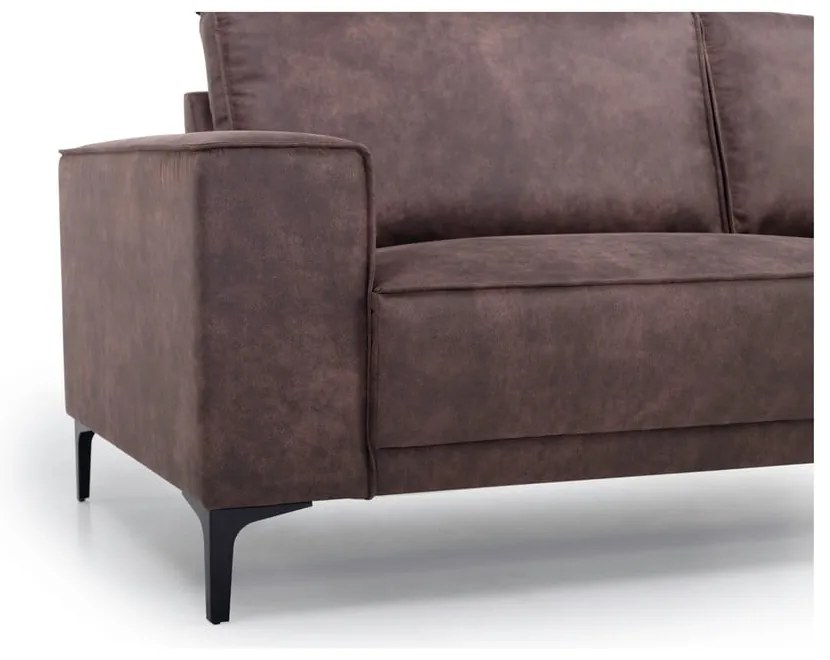 Divano angolare in similpelle marrone scuro (angolo destro) Copenhagen - Scandic