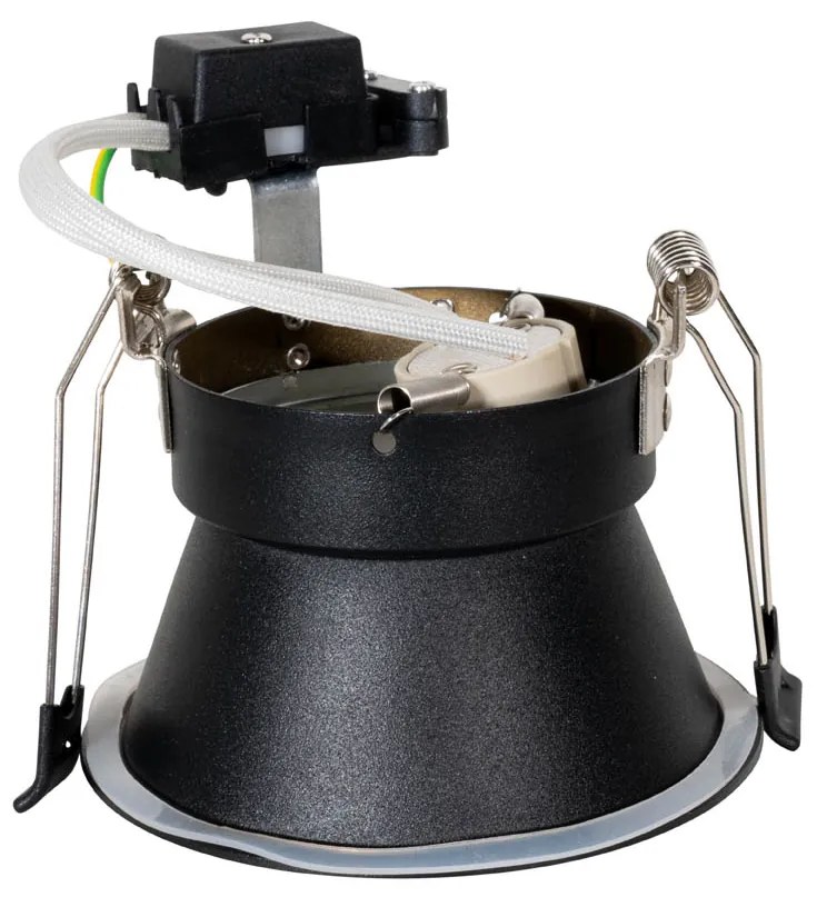 Set di 6 faretti da incasso moderni neri con oro GU10 70mm IP44 - Dept