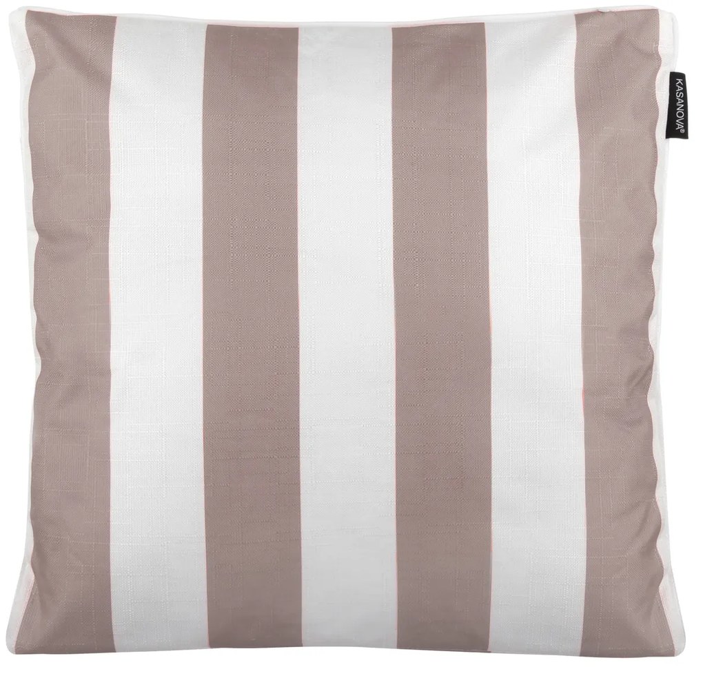 Cuscino divano righe beige 50x50 cm idrorepellente