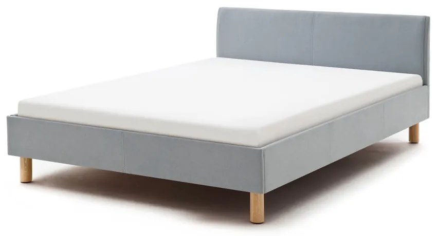 Letto matrimoniale imbottito blu/grigio rete non inclusa 140x200 cm Lena – Meise Möbel
