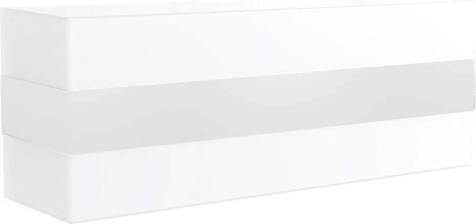 Applique 2xE27 a Luce Diffusa IP65 con fascia Bianca - Serie Glow