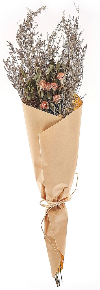 Mazzo fiori secchi arancione e verde 65 cm AZUEL Beliani
