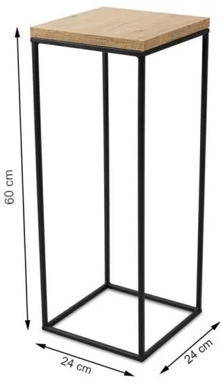 Portafiori BASICLOFT 60x24 nero/marrone