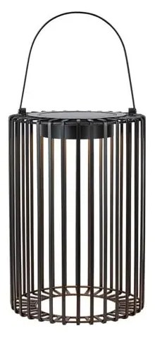 Lanterna a LED nera con alimentazione a pannelli solari e con ricarica USB da esterno (altezza totale 54 cm) Cavia – Markslöjd