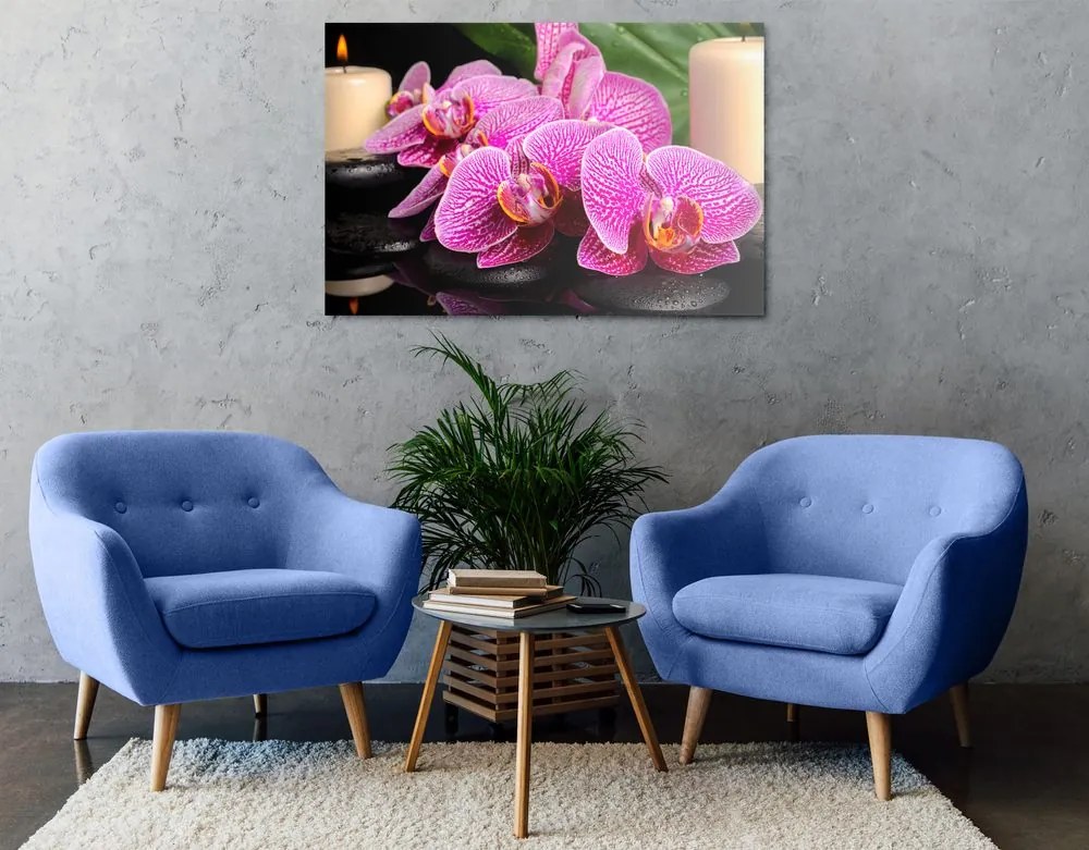 Quadro su tela – Composizione Zen con candele