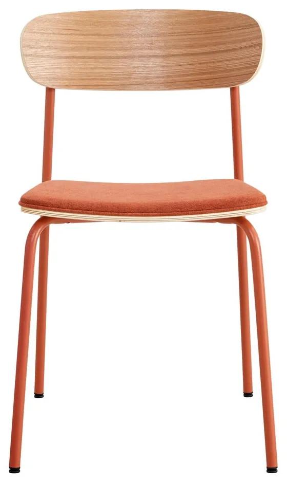 Set di 2 sedie da pranzo in colore rosso-naturale Adriana - Marckeric