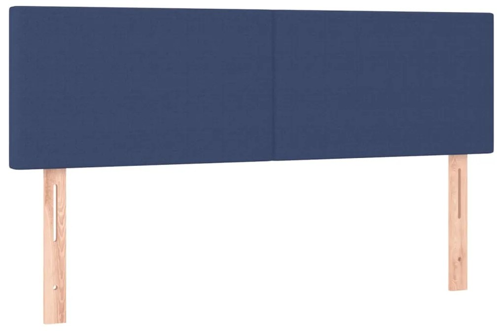 Giroletto a Molle con Materasso Blu 140x200 cm in Tessuto