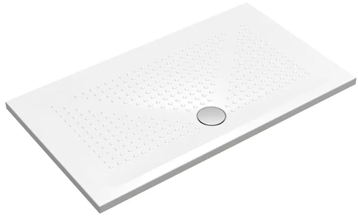 Piatto doccia in ceramica PUNTO bianco L 140 x L 80 x H 3.5 cm lucido