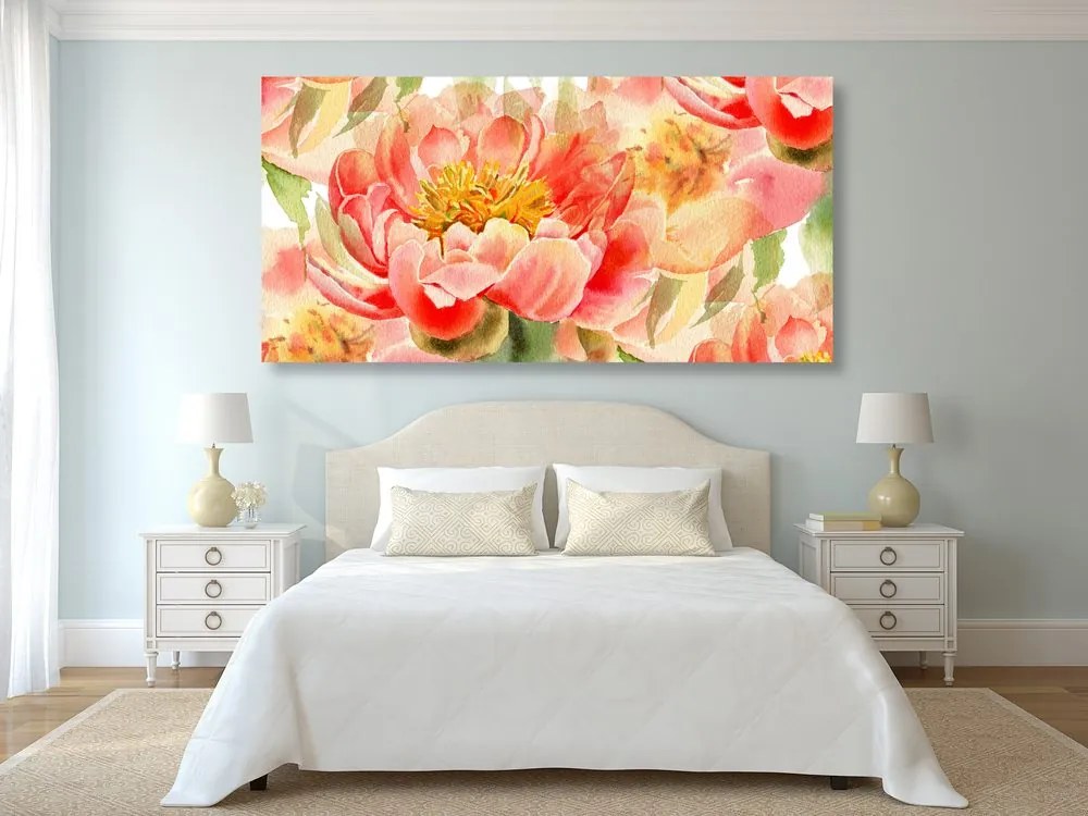 Stampa su tela – Peonie rosse