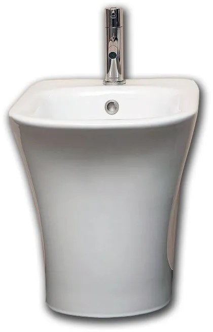 Antonio Lupi Cabo22 Bidet Monoforo a Pavimento 37x54x41 cm in Ceramica Bianco lucido